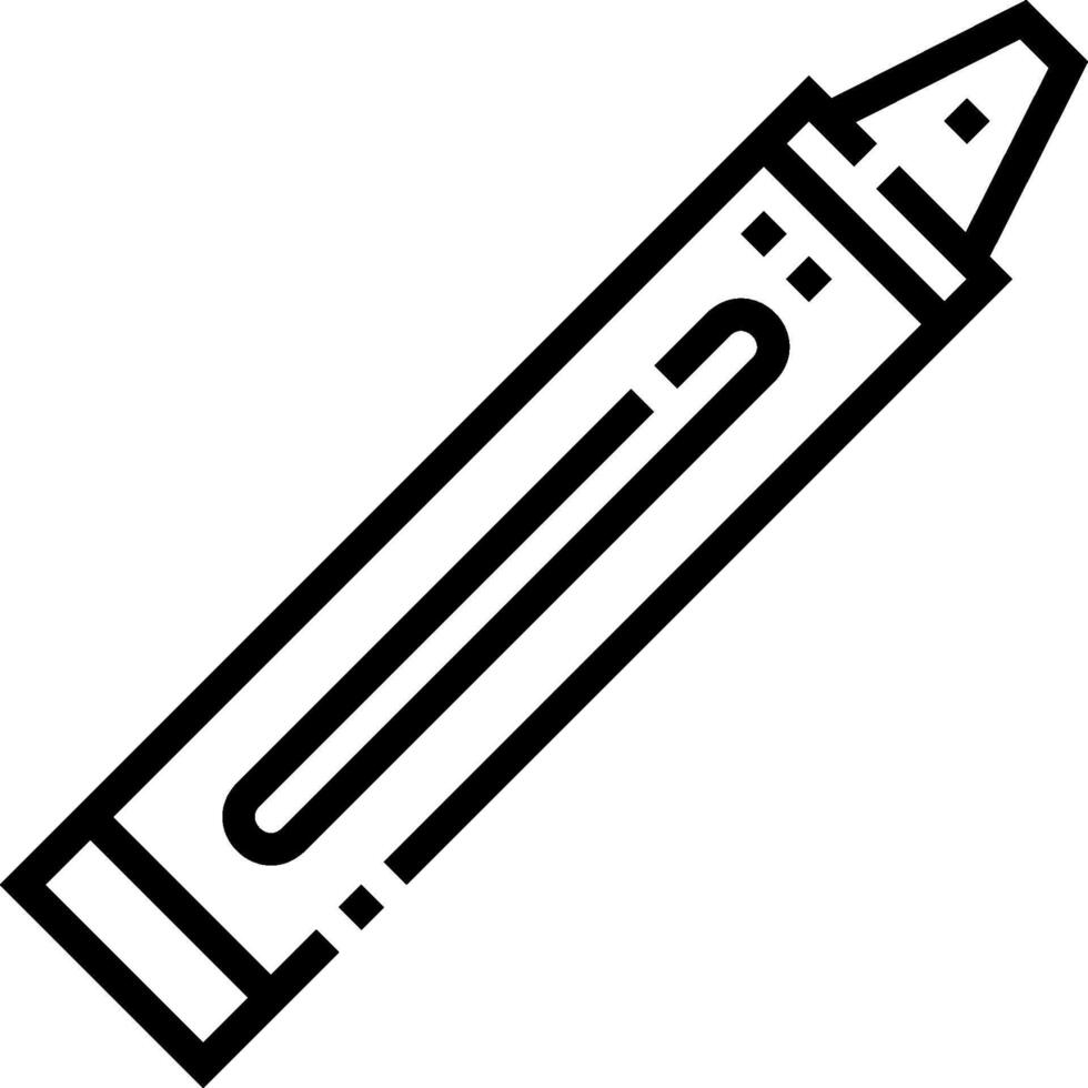 A black and white drawing of a pencil vector