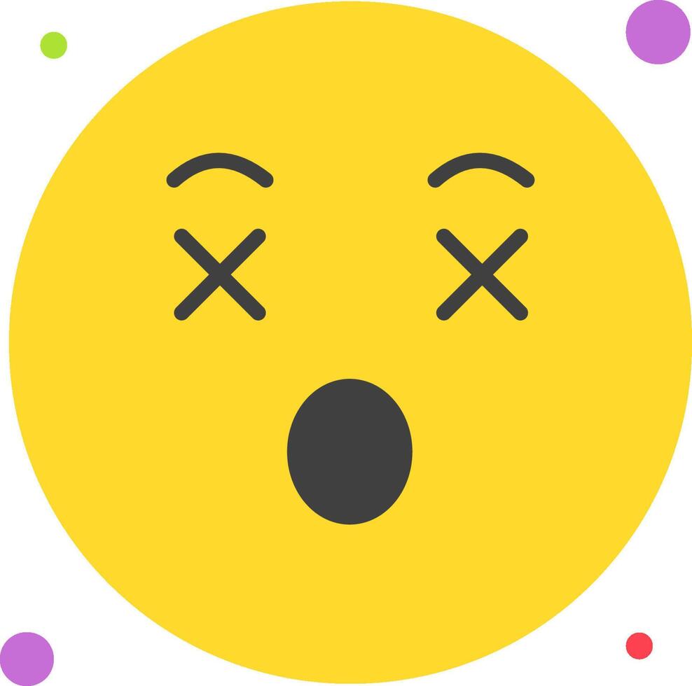 A yellow emoticion with a face and a smile vector