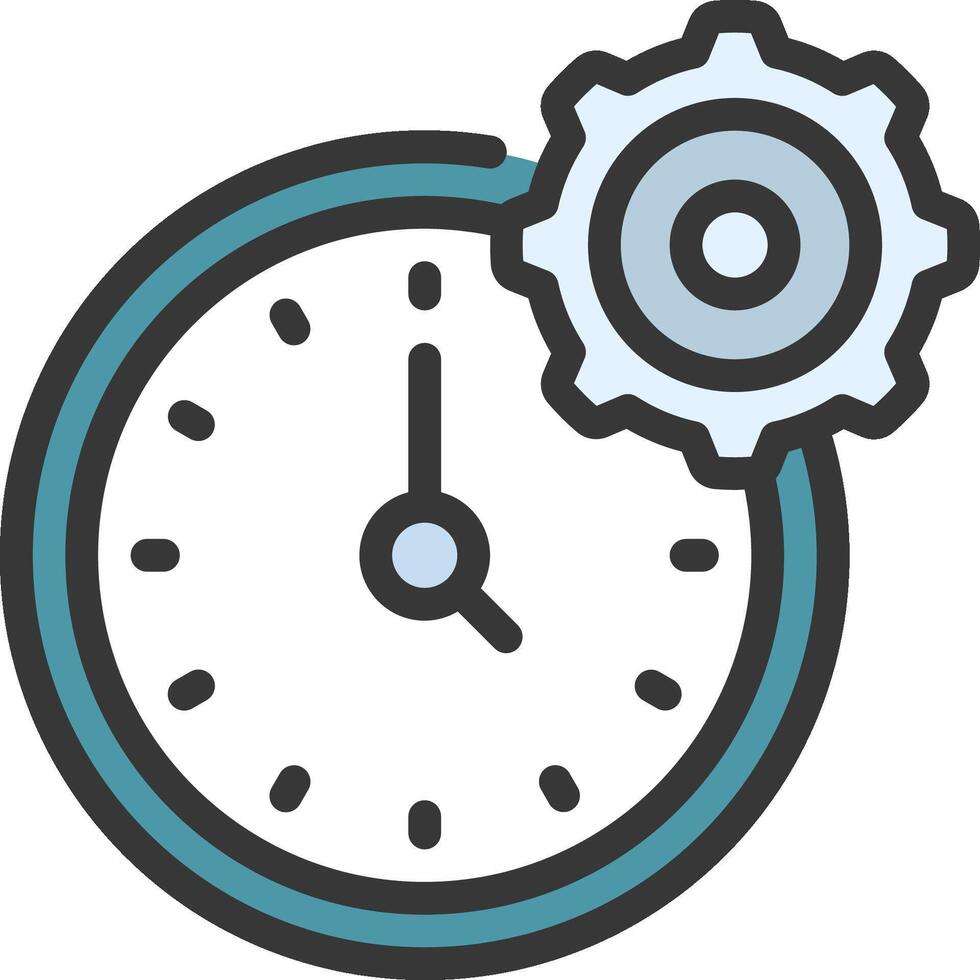 A clock with a gear wheel and a cog wheel vector