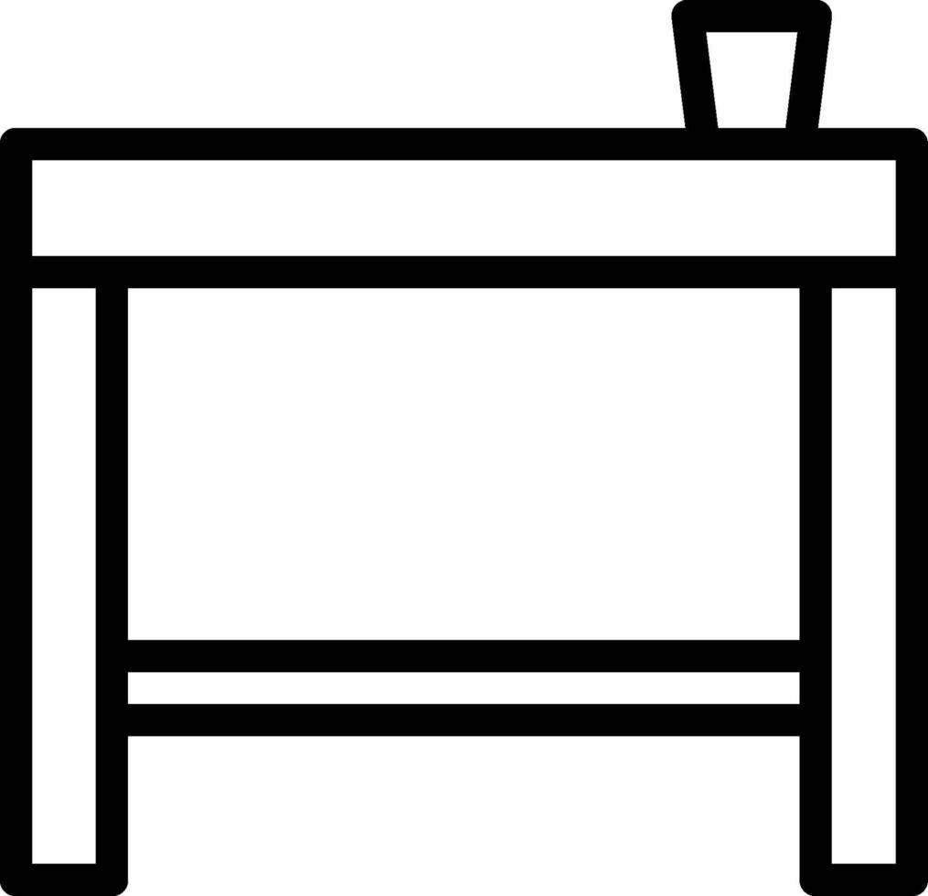A black and white drawing of a table vector