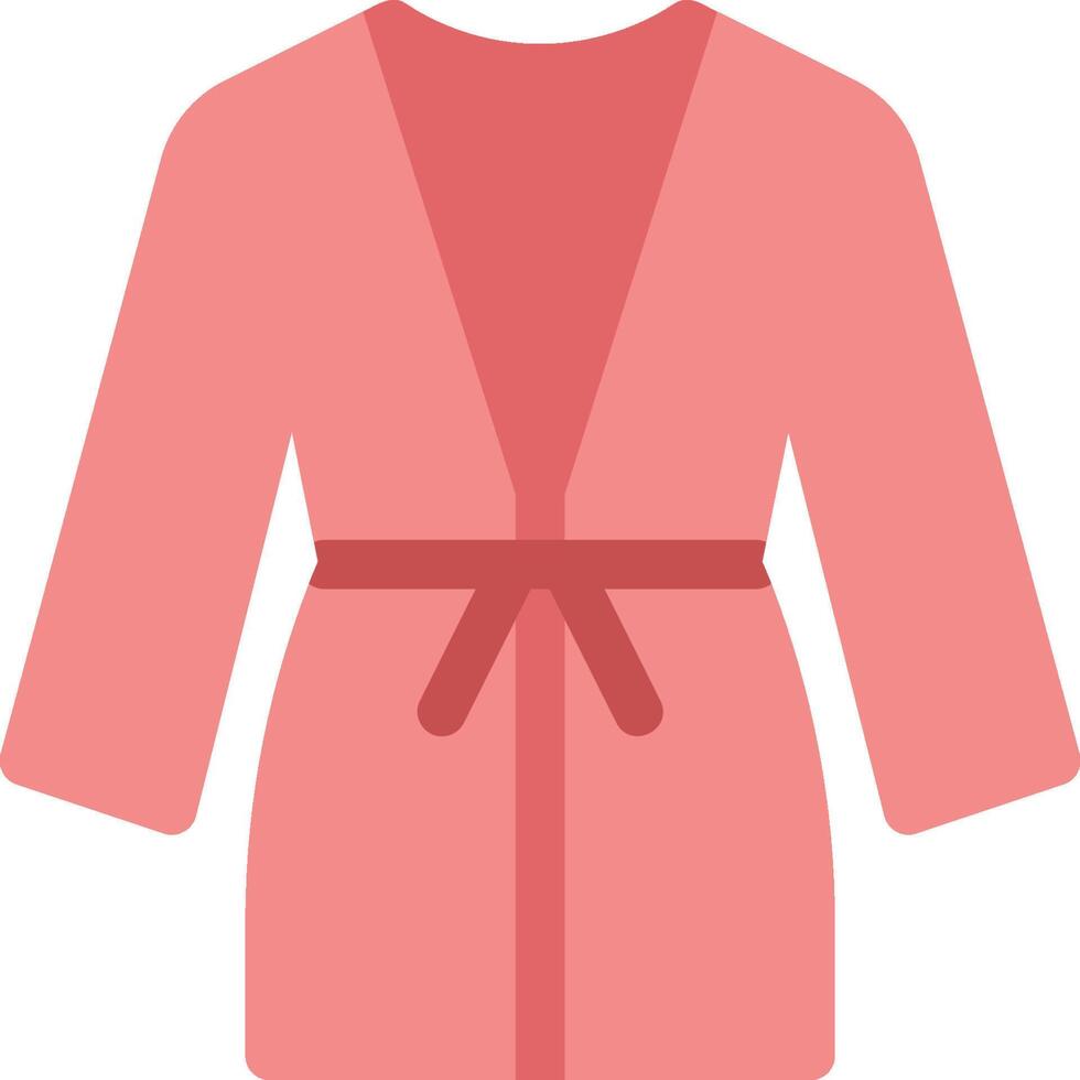 A pink robe with a belt on it vector