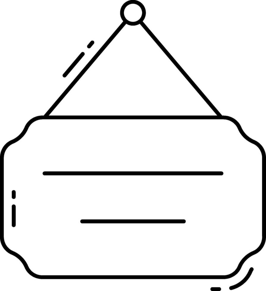 A black and white sign hanging on a wall vector