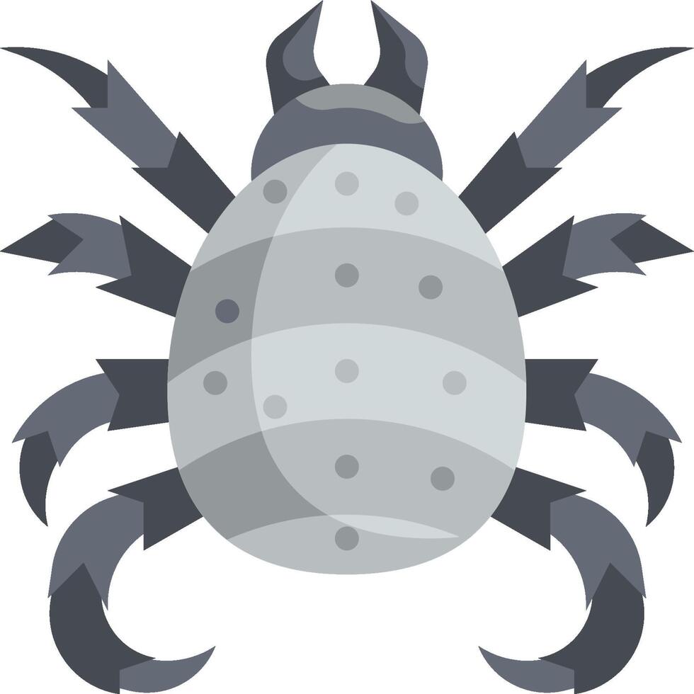 A gray and black bug with long legs vector