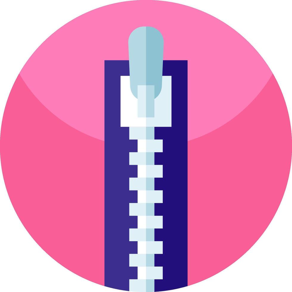 A blue zipper on a pink background vector