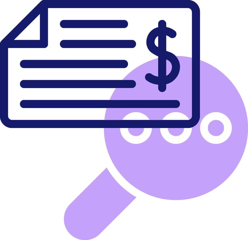 A magnifying glass and a check icon vector
