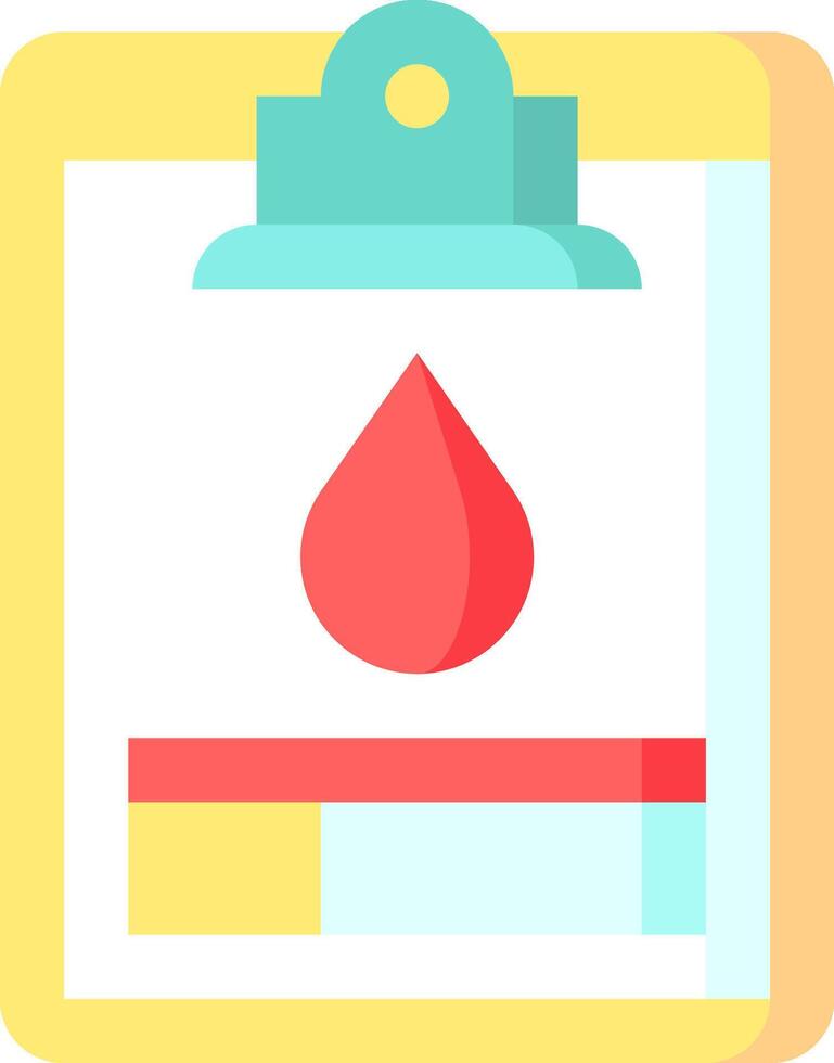 Blood drop icon with clipboard and clipboard vector