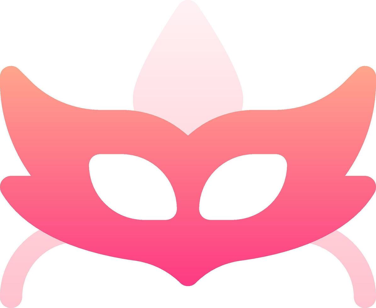 A pink and orange mask with a white background vector
