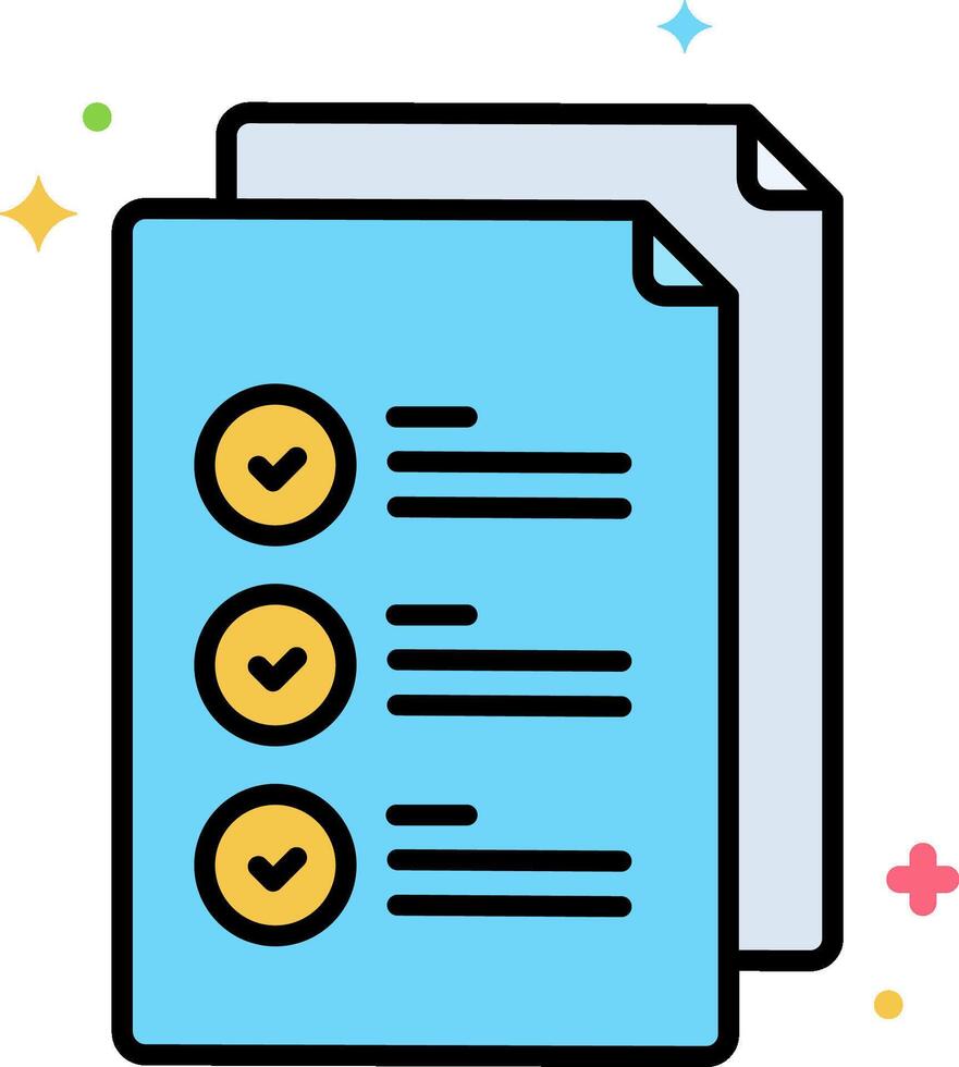 A checklist icon with a check mark on it vector