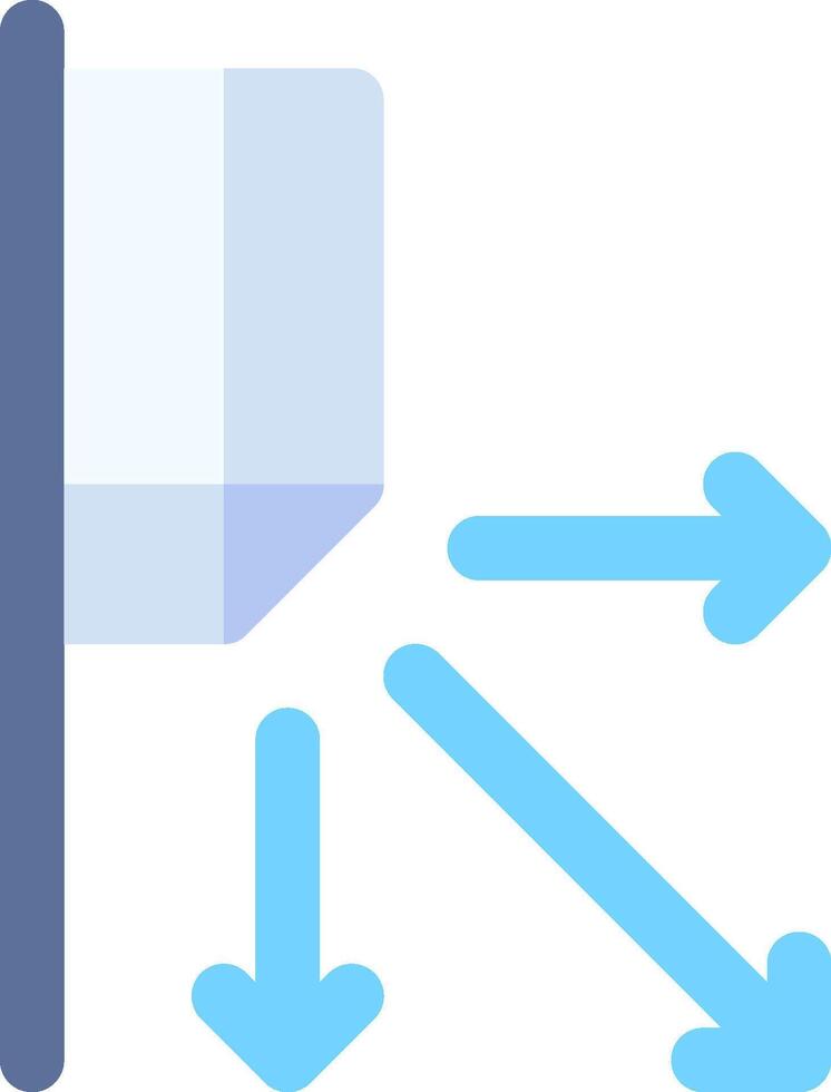 A blue box with arrows pointing to it vector