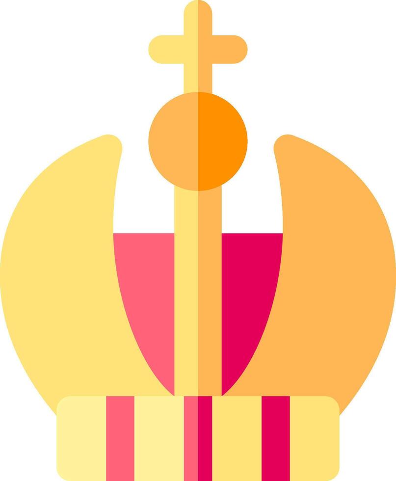 A crown with a cross on top of it vector