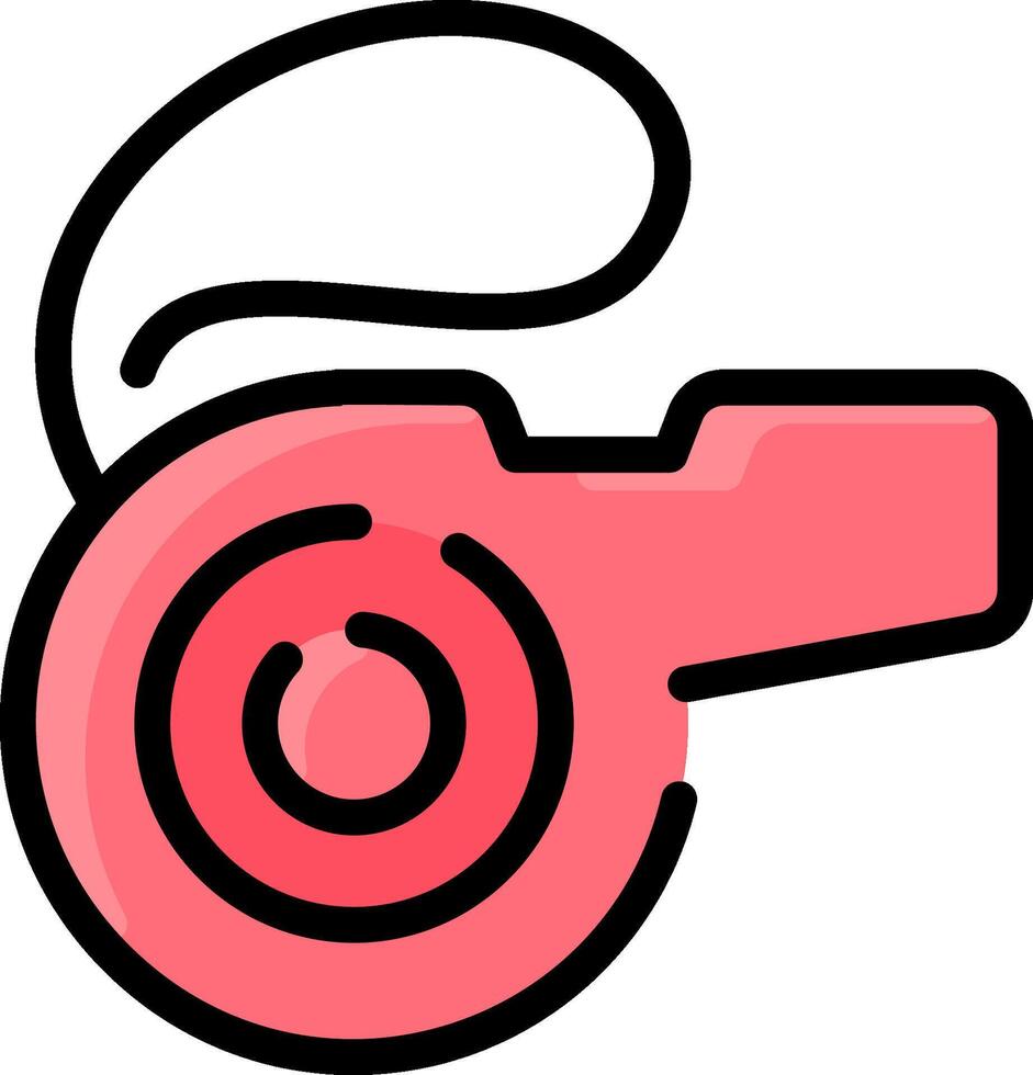 A pink whistle icon on a white background vector