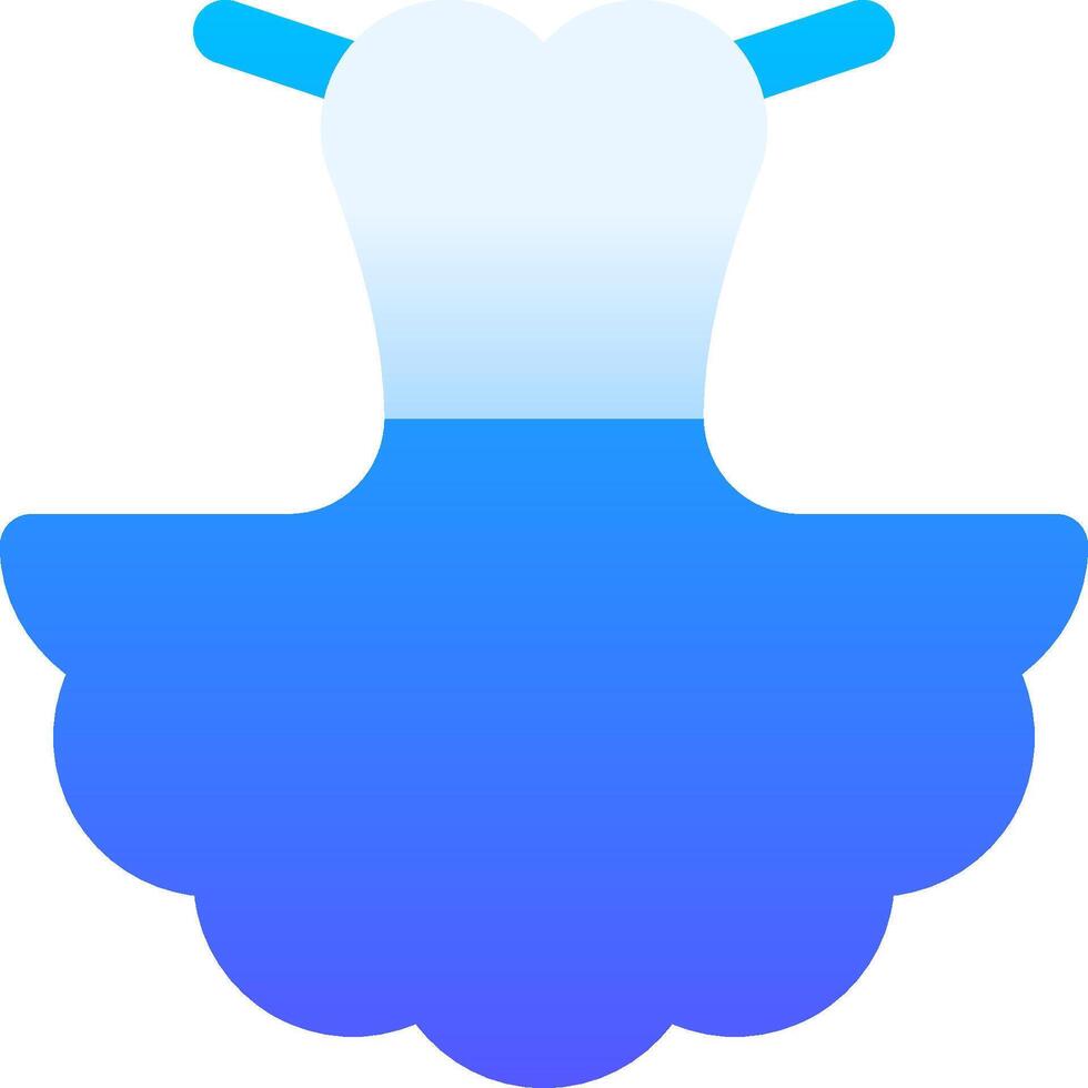 A blue and white cloud with a blue bow vector