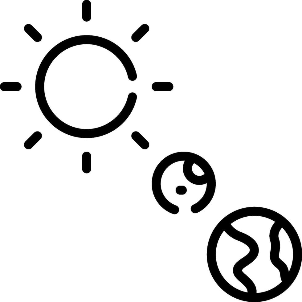 A black and white image of a sun and earth vector