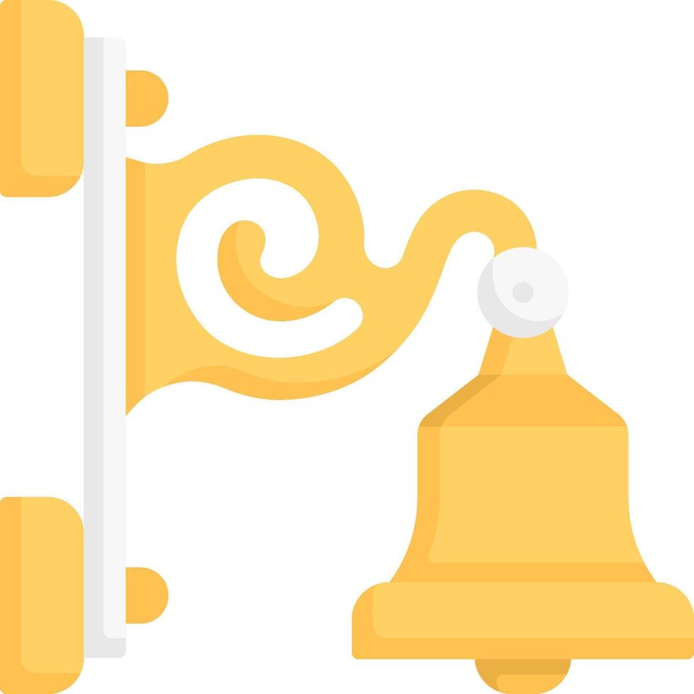 A yellow bell on a white background vector