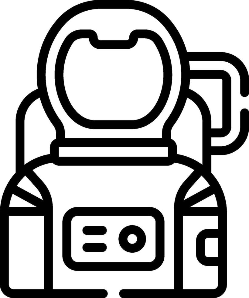 An astronaut helmet icon on a white background vector