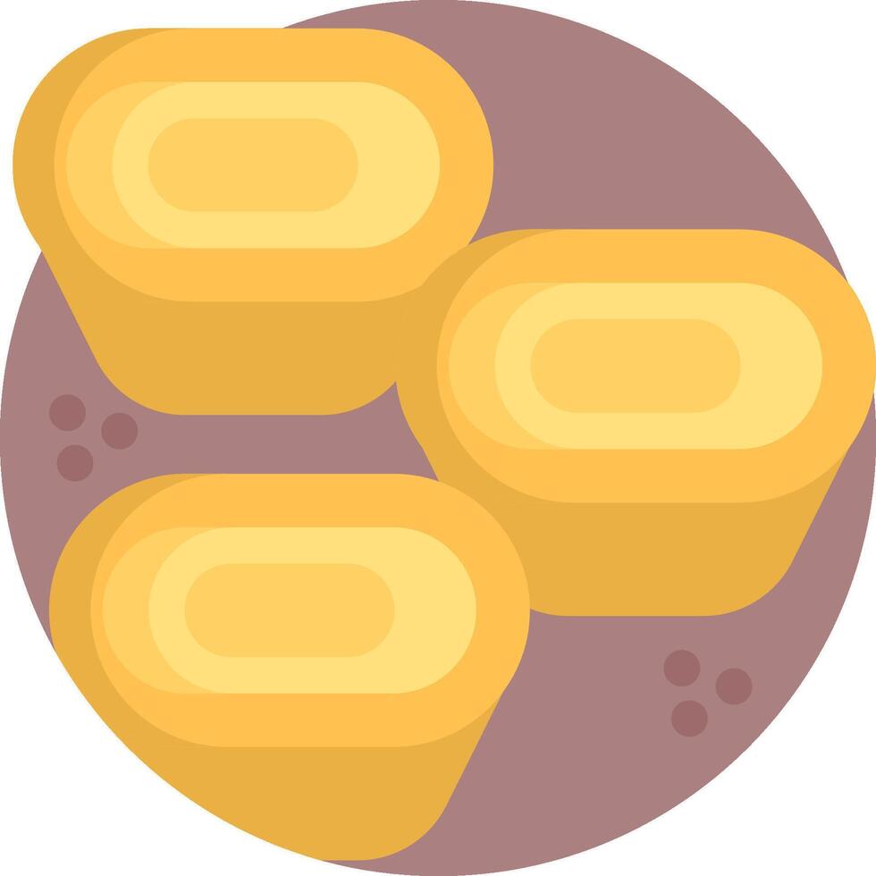 A yellow cake with a yellow frosting vector