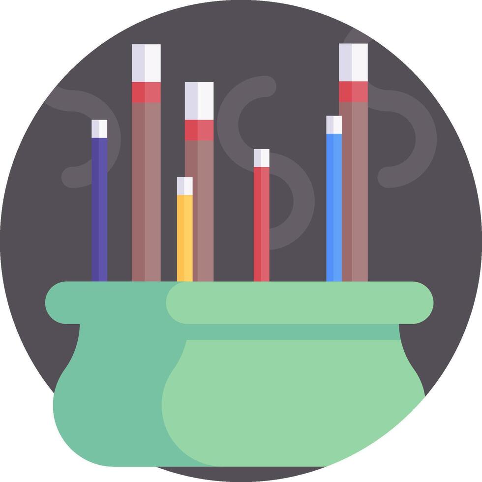 A pot with pencils and markers in it vector