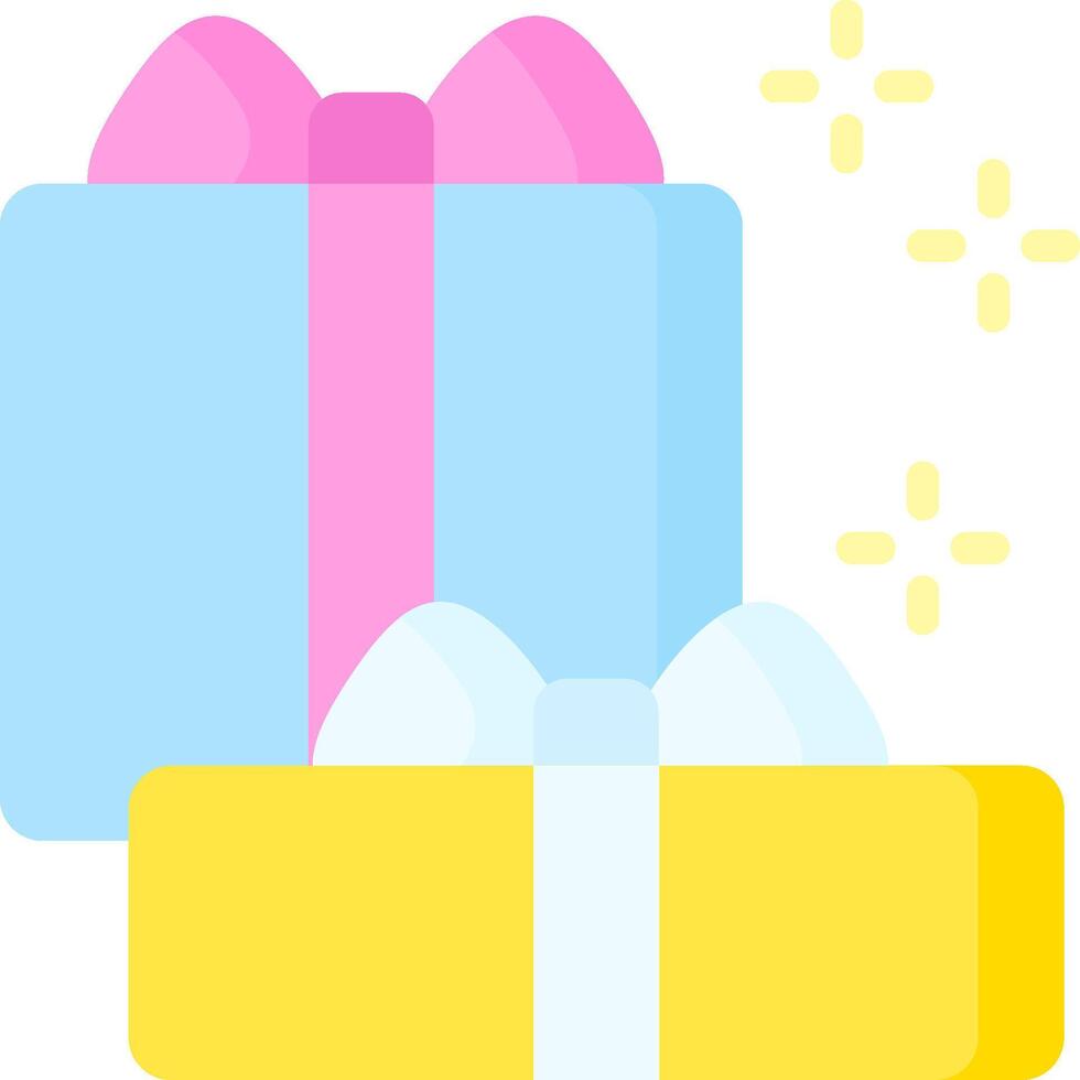 Two gift boxes with bows on a white background vector