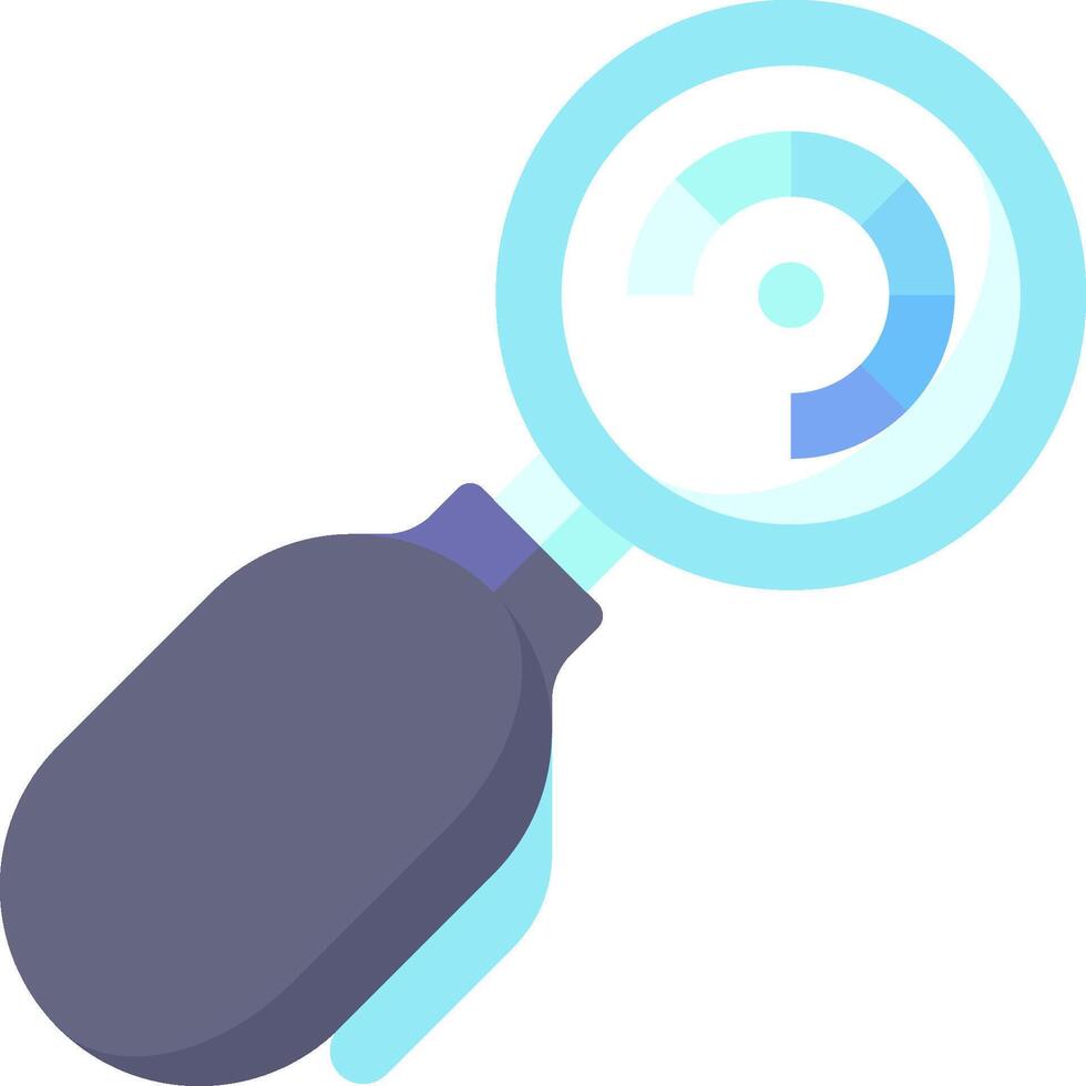 A magnifying glass is shown with a hand holding it vector