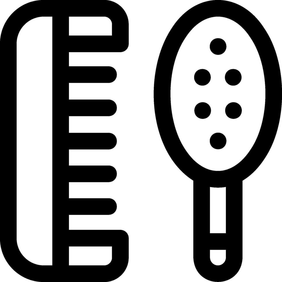Hair brush and comb icon vector