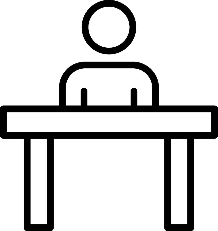 A person sitting at a table with a laptop vector