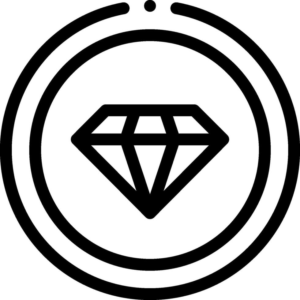 A diamond in a circle icon vector