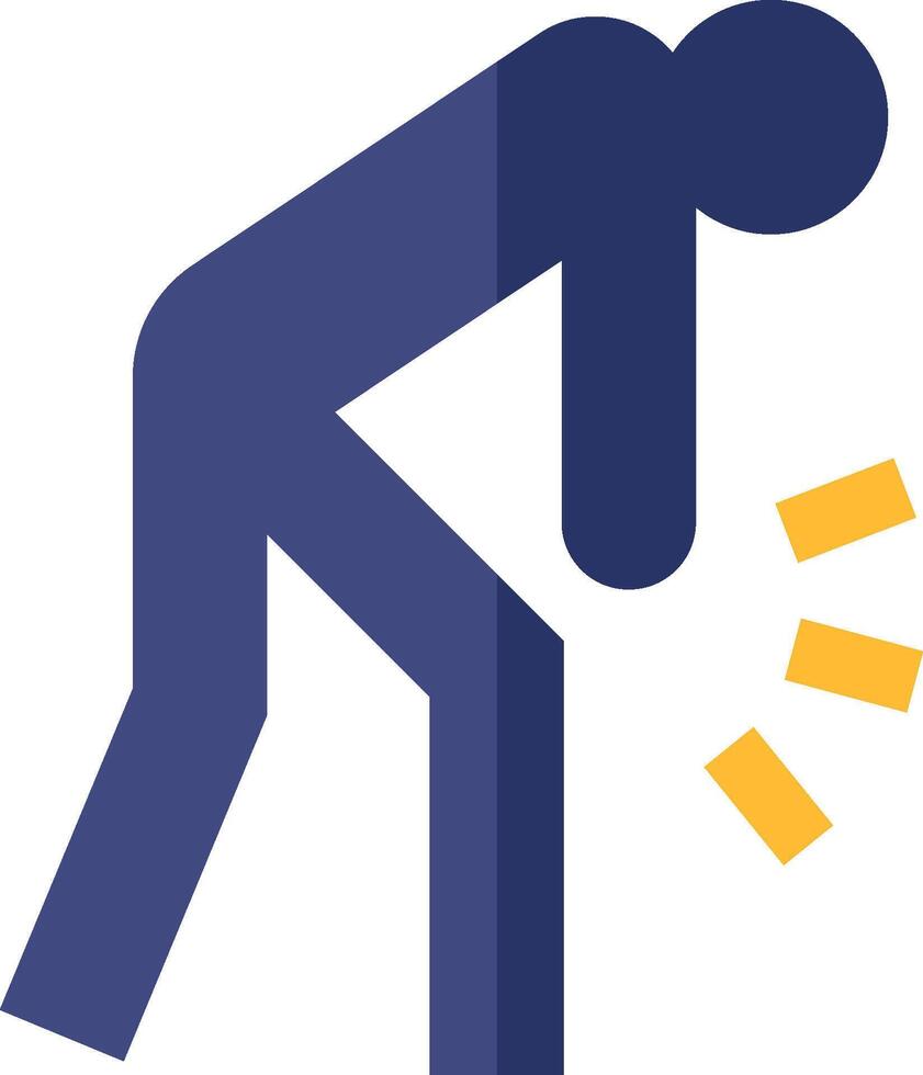 A man with a bow and arrow is holding his knee vector