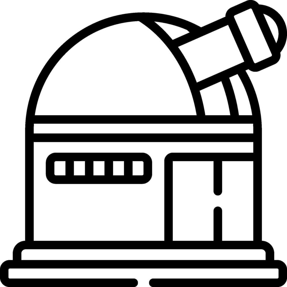 An icon of a telescope on top of a building vector