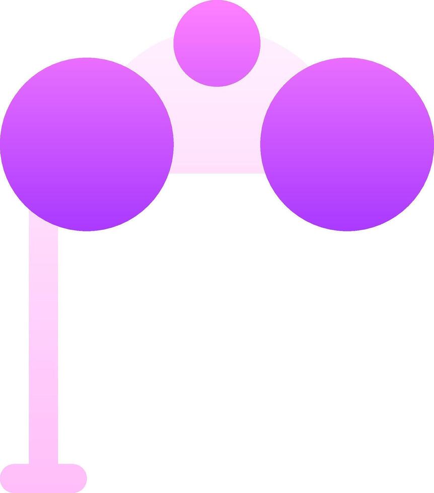 A purple and pink pair of glasses with two circles vector