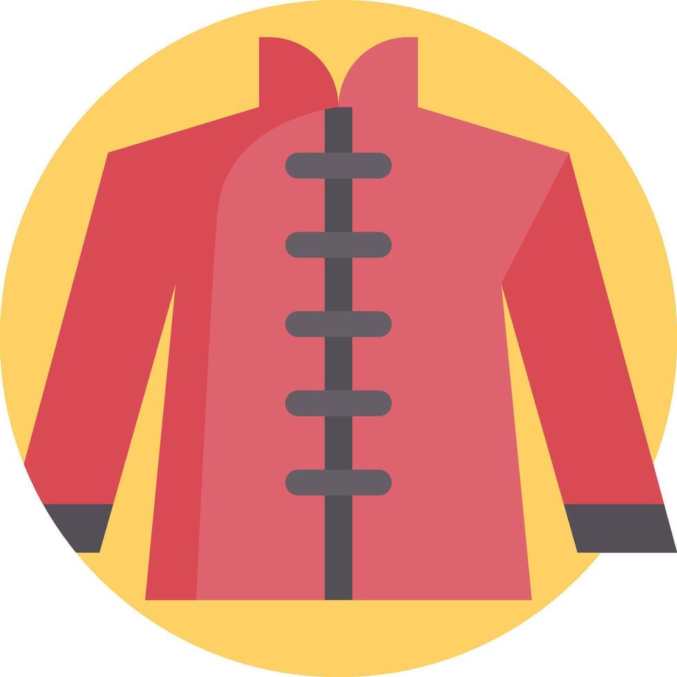 A red jacket with black buttons on the front vector