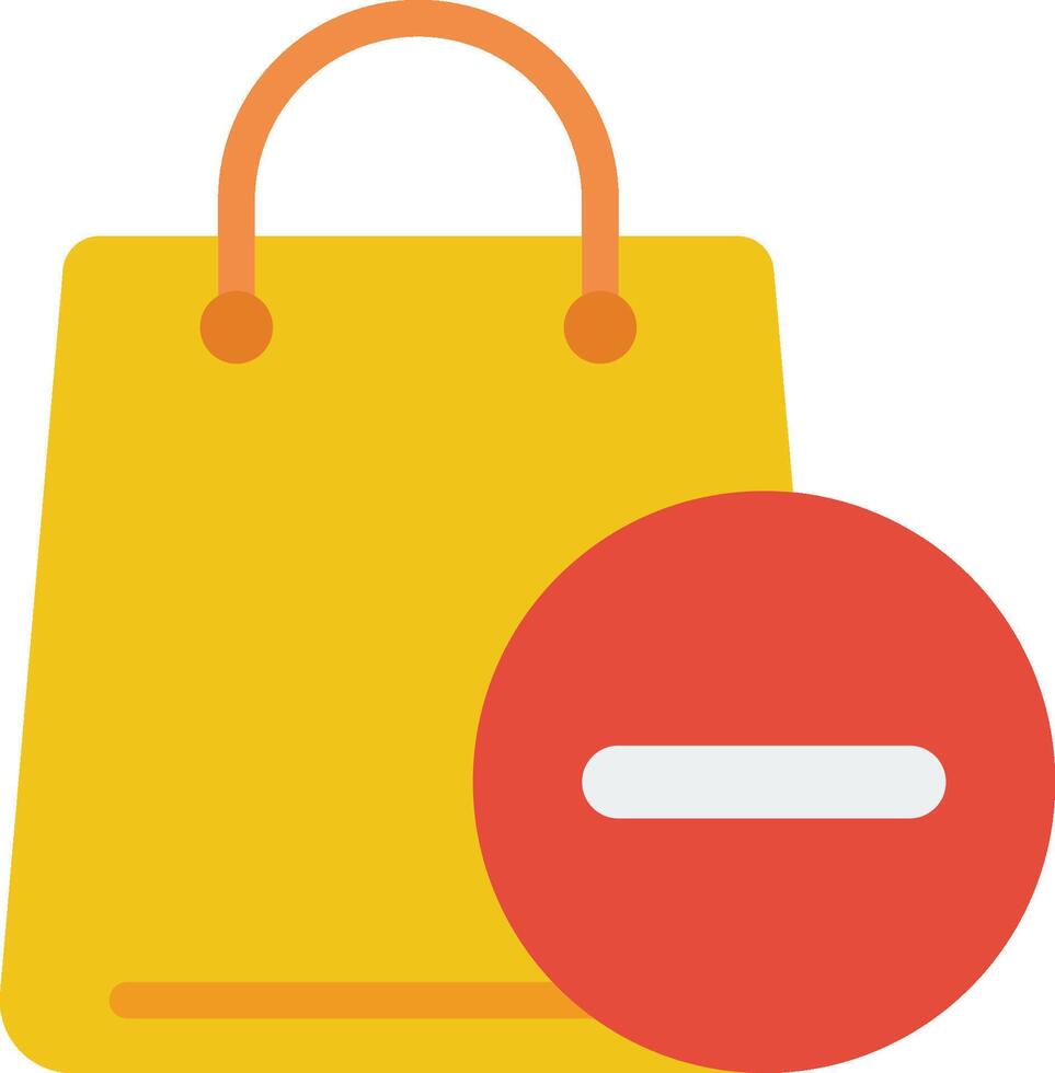 A shopping bag with a no entry sign vector