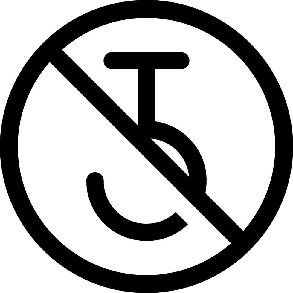 No wheelchairs sign vector