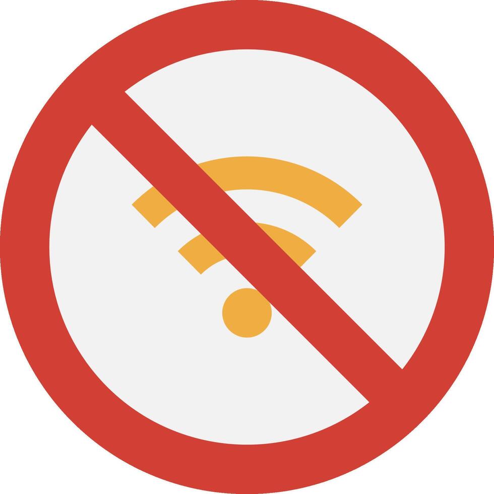 No wifi sign on white background vector
