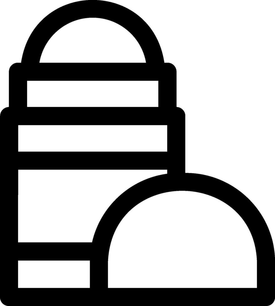A black and white icon of a can of beans vector