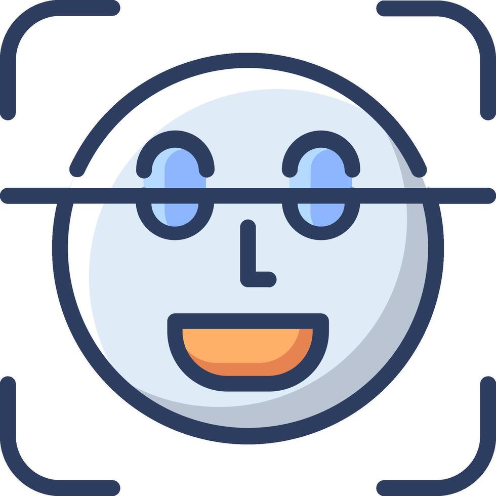 A smiling face with glasses on it vector