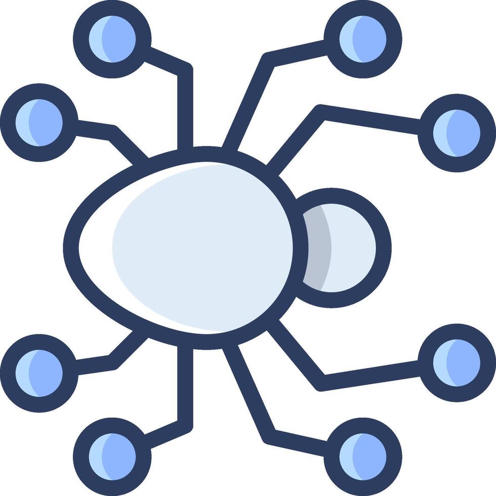 A spider with many connected dots vector