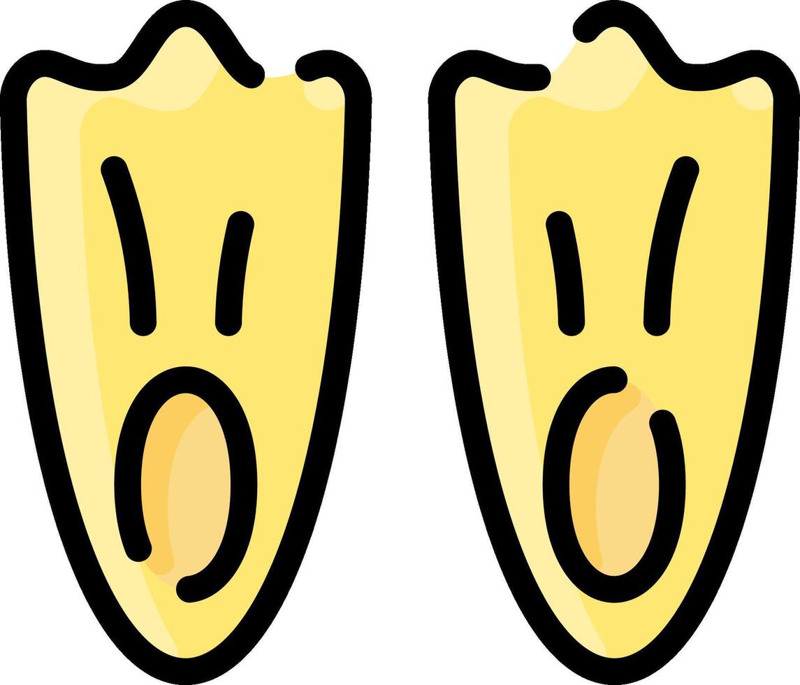 Two cartoon ears with eyes and mouths vector