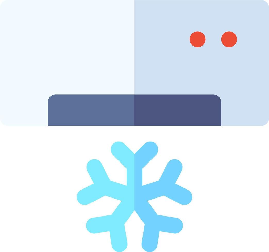 A snowflake and a refrigerator icon vector