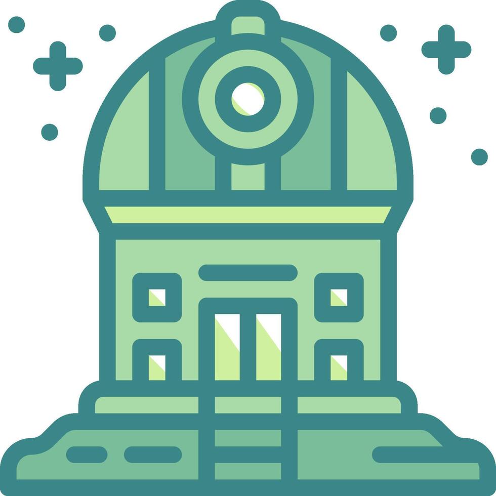 A building with a telescope on top vector