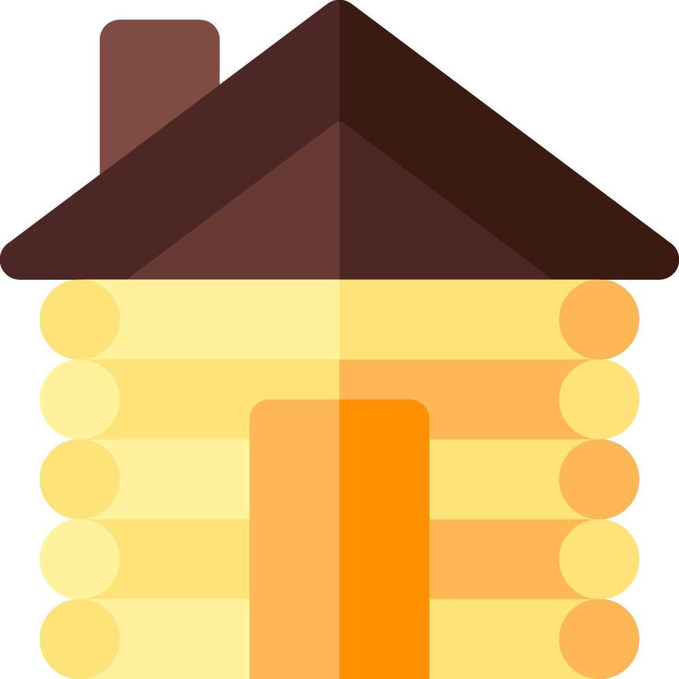 Log cabin icon vector