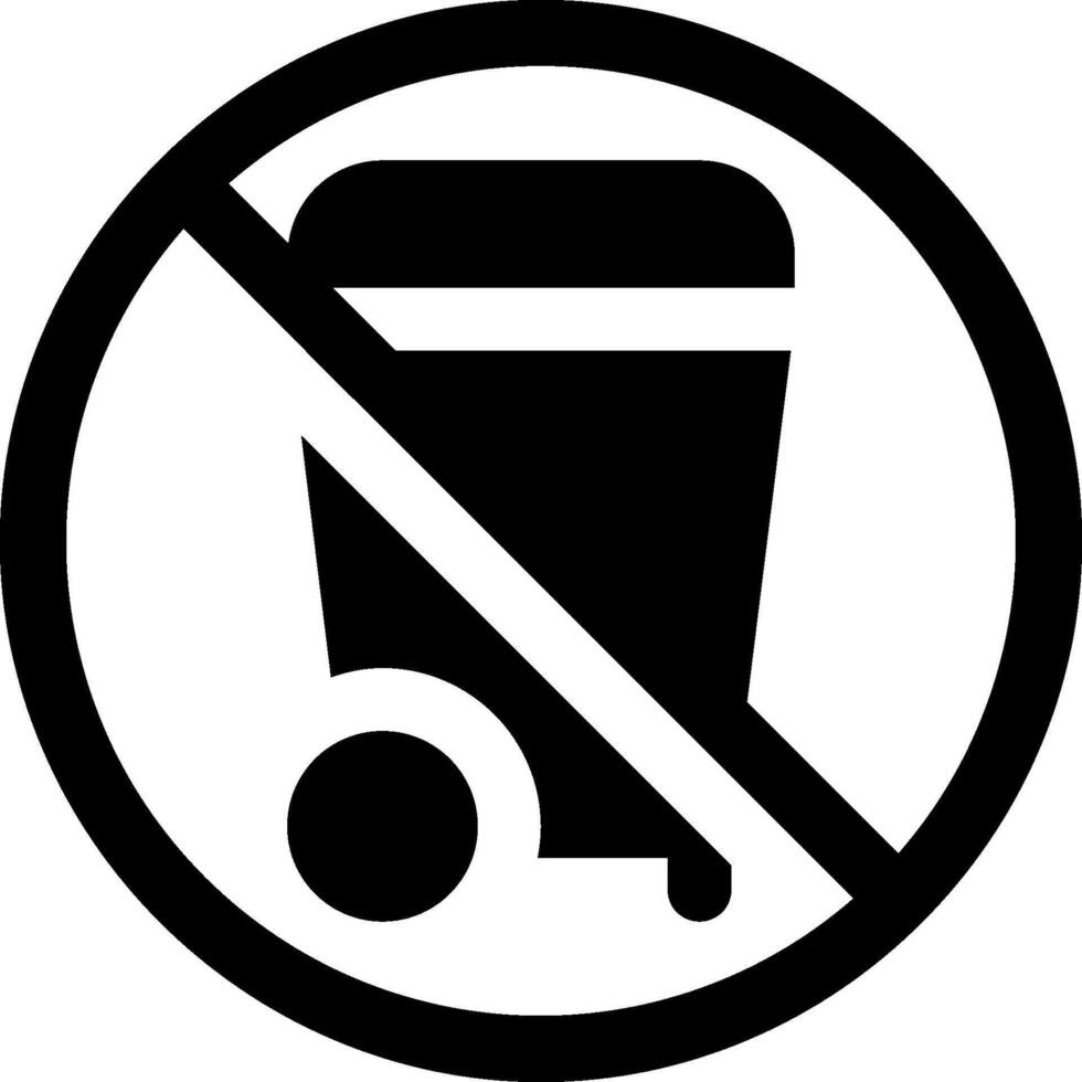 No trash can icon illustration vector