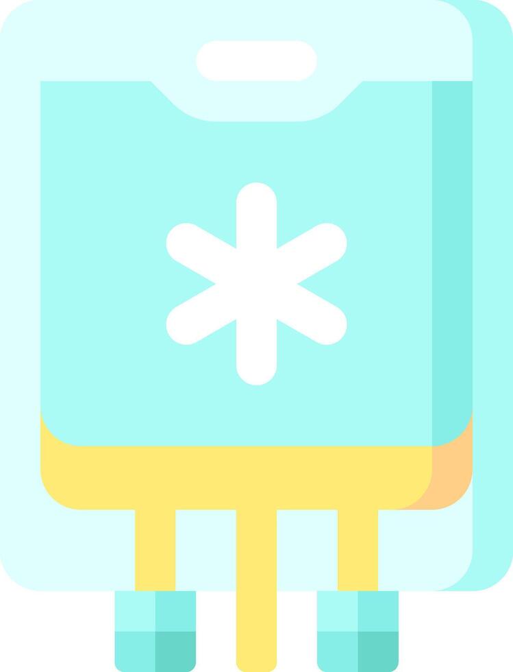 A blue bag with a star on it vector