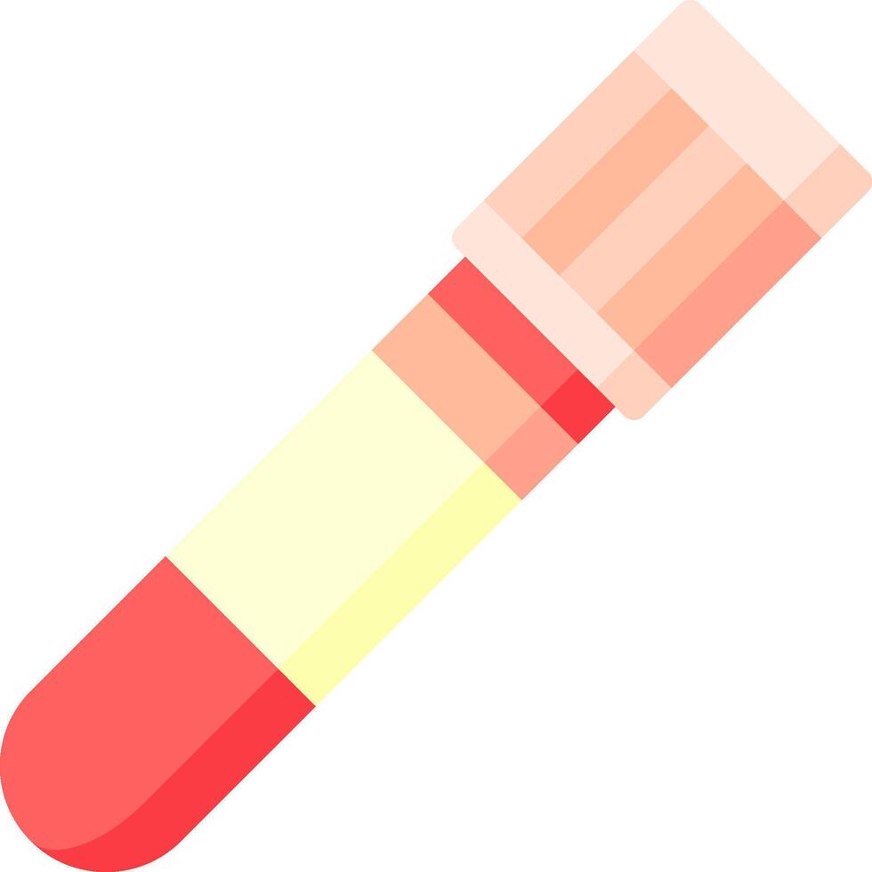 A tube with a red and yellow stripe vector