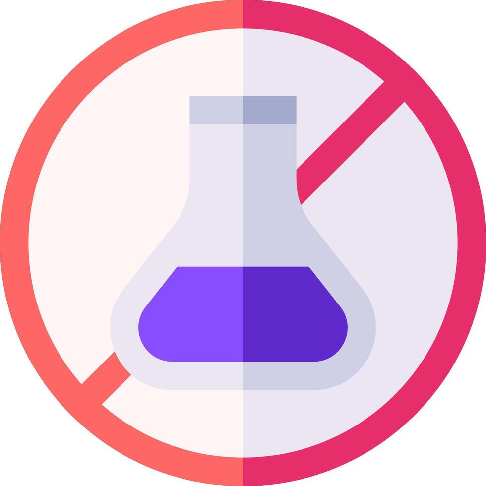 A flask with a no alcohol sign on it vector