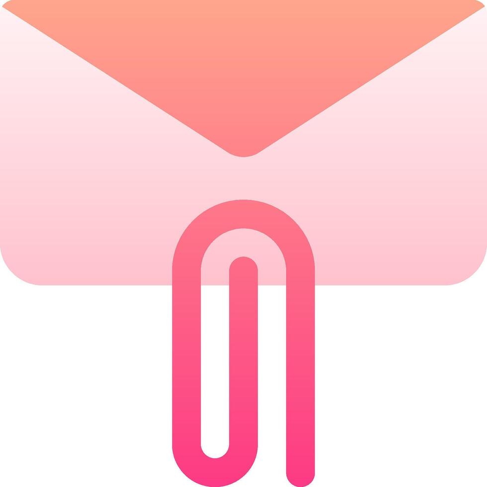 An envelope with a pink ribbon on it vector