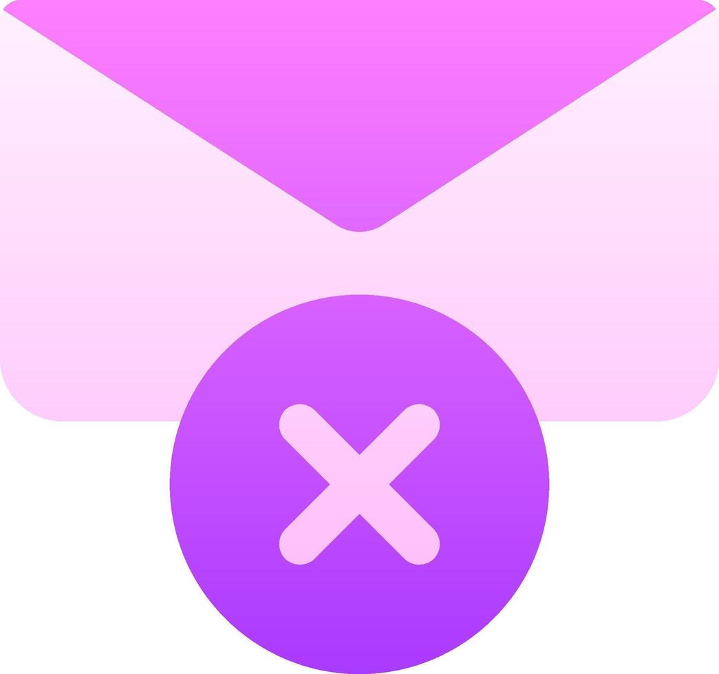 An email envelope with an x on it vector