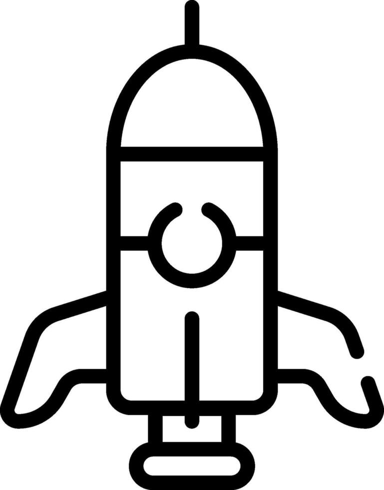 Space rocket icon illustration vector