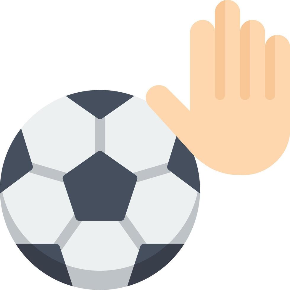 A hand is holding a soccer ball and a hand is reaching out to touch it vector