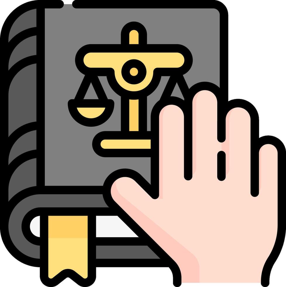 Hand holding a book with scales of justice icon vector