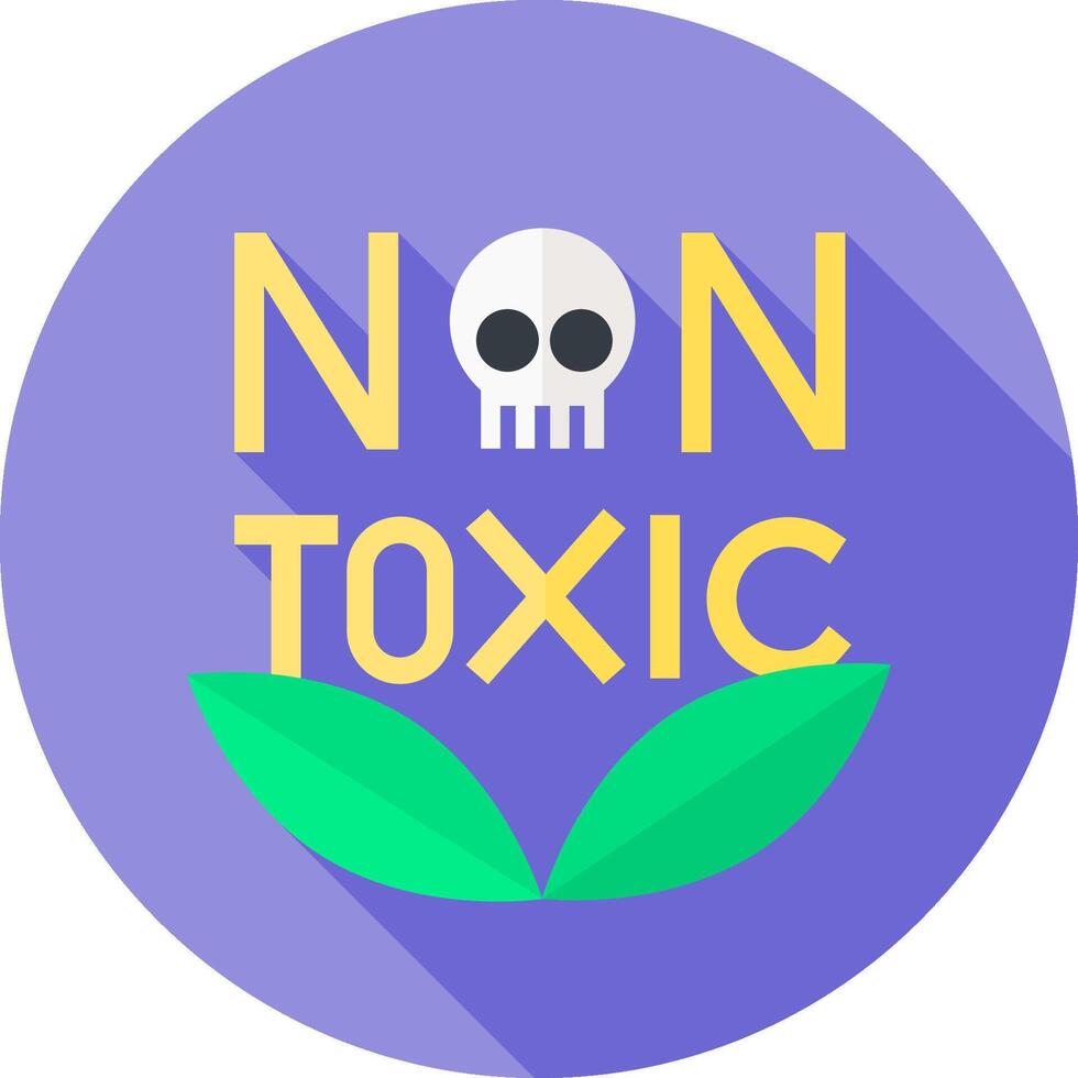 Non toxic logo with skull and plant vector
